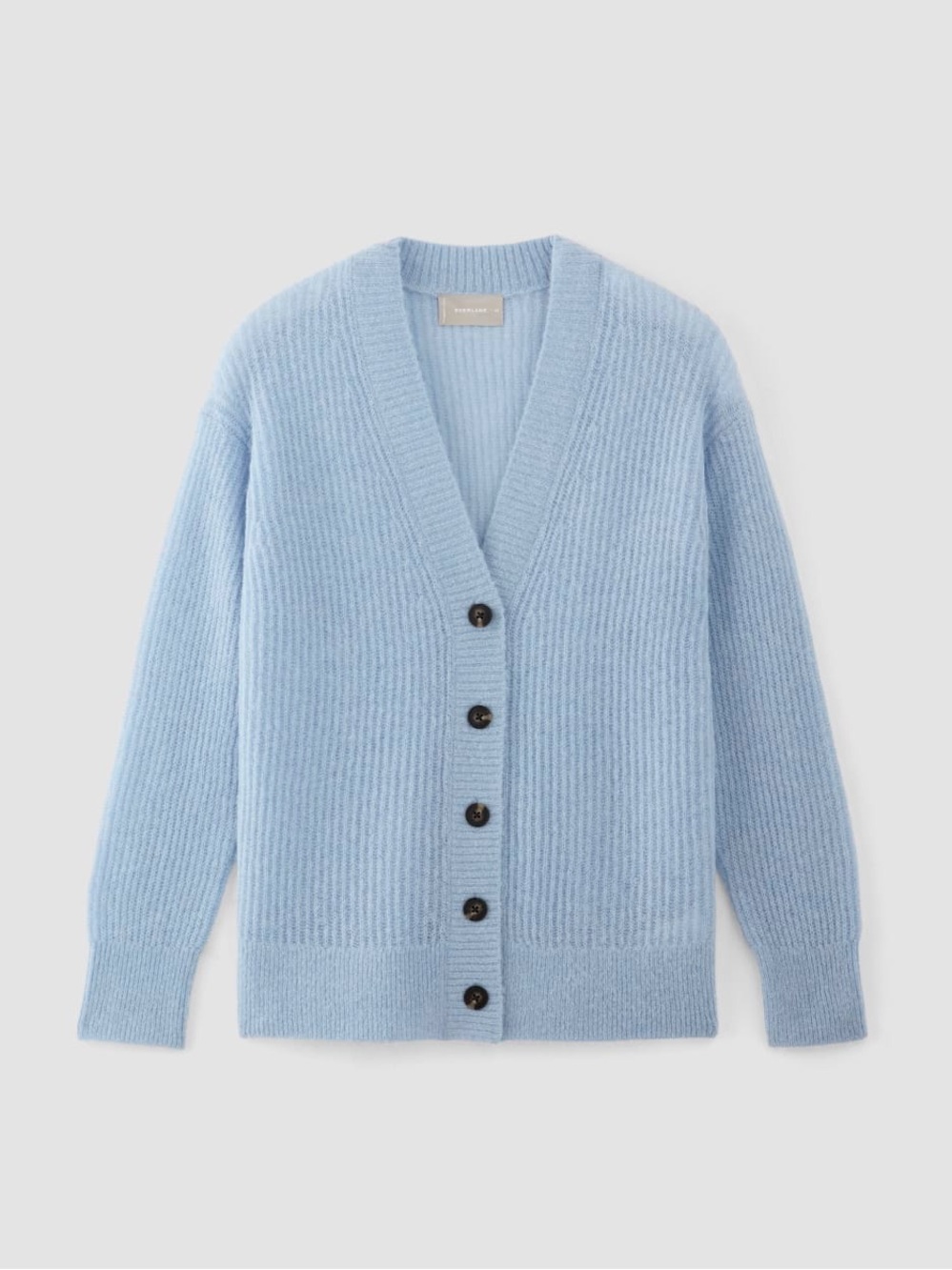 Everlane Sky Blue V-Neck Button Cardigan Alpaca Wool L